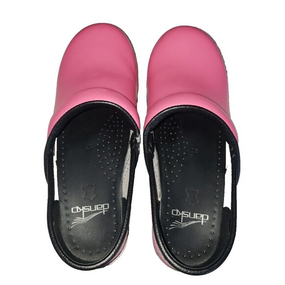 Dansko Professional Clogs Shoes Womens Size 37 Pink Leather Comfort Work Nursing - Picture 8 of 11